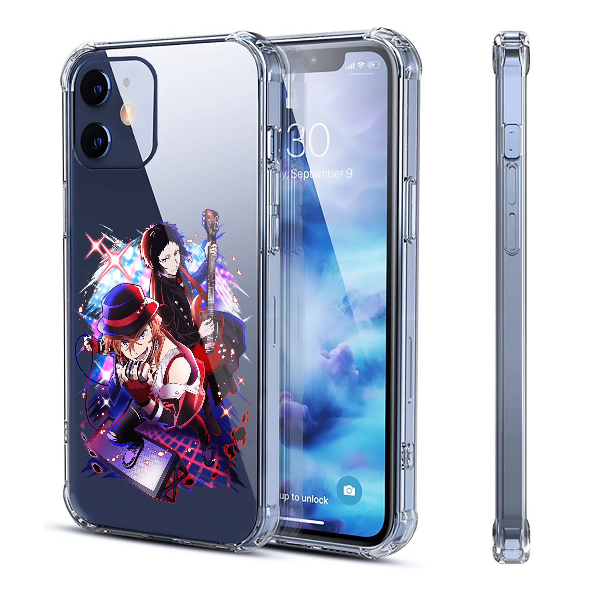 （画像用） 文豪ストレイドッグス Bungo Stray Dogs 【iPhone 12シリーズ対応】透明スマホケース（クリアソフトケース）